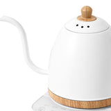Maxbell Electric Gooseneck Pour over Kettle Gift for Restaurant Brewing Thanksgiving white wooden grain