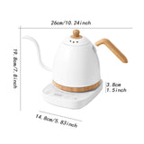 Maxbell Electric Gooseneck Pour over Kettle Gift for Restaurant Brewing Thanksgiving white wooden grain