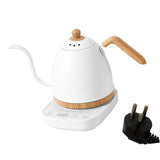 Maxbell Electric Gooseneck Pour over Kettle Gift for Restaurant Brewing Thanksgiving white wooden grain
