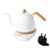 Maxbell Electric Gooseneck Pour over Kettle Gift for Restaurant Brewing Thanksgiving white wooden grain
