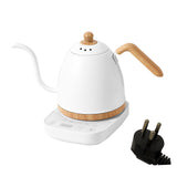 Maxbell Electric Gooseneck Pour over Kettle Gift for Restaurant Brewing Thanksgiving white wooden grain