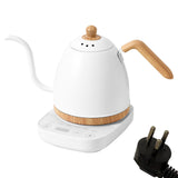 Maxbell Electric Gooseneck Pour over Kettle Gift for Restaurant Brewing Thanksgiving white wooden grain