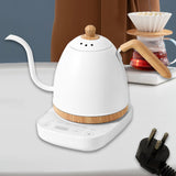 Maxbell Electric Gooseneck Pour over Kettle Gift for Restaurant Brewing Thanksgiving white wooden grain