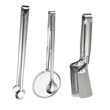Maxbell Stainless Steel Tongs Cooking and Serving Clips for Barbecue Steak Hamburger