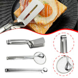 Maxbell Stainless Steel Tongs Cooking and Serving Clips for Barbecue Steak Hamburger
