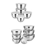 Maxbell Stainless Steel Mixing Bowls with Lids Set Metal for Restaurant Kitchen Home 5Pcs