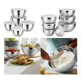 Maxbell Stainless Steel Mixing Bowls with Lids Set Metal for Restaurant Kitchen Home 5Pcs