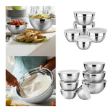 Maxbell Stainless Steel Mixing Bowls with Lids Set Metal for Restaurant Kitchen Home 5Pcs