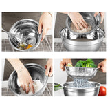 Maxbell Stainless Steel Mixing Bowls with Lids Set Metal for Restaurant Kitchen Home 5Pcs