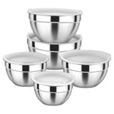 Maxbell Stainless Steel Mixing Bowls with Lids Set Metal for Restaurant Kitchen Home 5Pcs