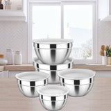 Maxbell Stainless Steel Mixing Bowls with Lids Set Metal for Restaurant Kitchen Home 5Pcs