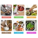 Maxbell Stainless Steel Mixing Bowls with Lids Set Metal for Restaurant Kitchen Home 7Pcs