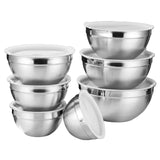 Maxbell Stainless Steel Mixing Bowls with Lids Set Metal for Restaurant Kitchen Home 7Pcs