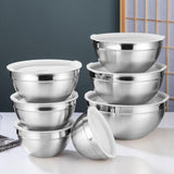 Maxbell Stainless Steel Mixing Bowls with Lids Set Metal for Restaurant Kitchen Home 7Pcs