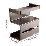 Maxbell 3 Tier Toilet Paper Holder Toilet Paper Dispenser for Kitchen Toilet Bedroom Gray