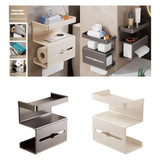 Maxbell 3 Tier Toilet Paper Holder Toilet Paper Dispenser for Kitchen Toilet Bedroom Gray