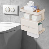 Maxbell 3 Tier Toilet Paper Holder Toilet Paper Dispenser for Kitchen Toilet Bedroom White