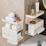 Maxbell 3 Tier Toilet Paper Holder Toilet Paper Dispenser for Kitchen Toilet Bedroom White