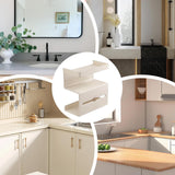 Maxbell 3 Tier Toilet Paper Holder Toilet Paper Dispenser for Kitchen Toilet Bedroom White