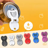 Maxbell Beverage Can Openers Colorful Handheld Complete Cover Multifunctional Manual 6pcs