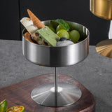 Maxbell Stainless Steel Dessert Cup Stylish Food Container High Footed Ice Cream Cup Silver 200ML
