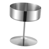 Maxbell Stainless Steel Dessert Cup Stylish Food Container High Footed Ice Cream Cup Silver 400ML