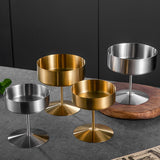 Maxbell Stainless Steel Dessert Cup Stylish Food Container High Footed Ice Cream Cup Gold 200ML