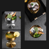 Maxbell Stainless Steel Dessert Cup Stylish Food Container High Footed Ice Cream Cup Gold 400ML