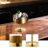Maxbell Stainless Steel Dessert Cup Stylish Food Container High Footed Ice Cream Cup Gold 400ML