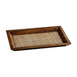 Maxbell Tea Set Tray Wooden Rustic Simple Jewelry Organizer for Breakfast Bar Office