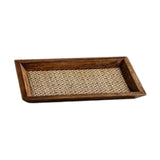 Maxbell Tea Set Tray Wooden Rustic Simple Jewelry Organizer for Breakfast Bar Office