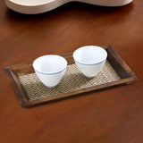 Maxbell Tea Set Tray Wooden Rustic Simple Jewelry Organizer for Breakfast Bar Office