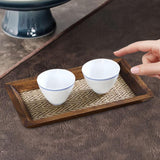 Maxbell Tea Set Tray Wooden Rustic Simple Jewelry Organizer for Breakfast Bar Office