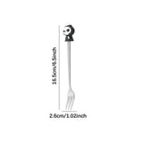 Maxbell Halloween Spoon and Fork Set Lovely Cutlery Gift Box for Fruit Home Festival Silver with 6pcs