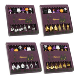 Maxbell Halloween Spoon and Fork Set Lovely Cutlery Gift Box for Fruit Home Festival Silver with 6pcs