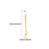 Maxbell Halloween Spoon and Fork Set Lovely Cutlery Gift Box for Fruit Home Festival Gold with 6pcs
