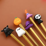 Maxbell Halloween Spoon and Fork Set Lovely Cutlery Gift Box for Fruit Home Festival Gold with 6pcs