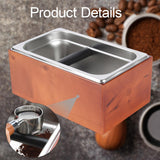 Maxbell Coffee Grounds Knock Box Sturdy Stainless Steel Holder for Espresso Machines