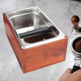Maxbell Coffee Grounds Knock Box Sturdy Stainless Steel Holder for Espresso Machines