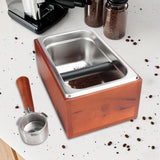 Maxbell Coffee Grounds Knock Box Sturdy Stainless Steel Holder for Espresso Machines