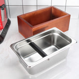 Maxbell Coffee Grounds Knock Box Sturdy Stainless Steel Holder for Espresso Machines