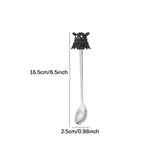 Maxbell Halloween Spoon and Fork Set Reusable Decor DIY Gift for Dessert Jam Holiday Silver with 6pcs