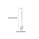 Maxbell Halloween Spoon and Fork Set Reusable Decor DIY Gift for Dessert Jam Holiday Silver with 6pcs