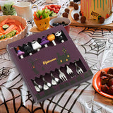 Maxbell Halloween Spoon and Fork Set Reusable Decor DIY Gift for Dessert Jam Holiday Silver with 6pcs