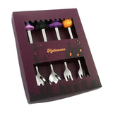 Maxbell Halloween Spoon and Fork Set Reusable Decor DIY Gift for Dessert Jam Holiday Silver with 4pcs