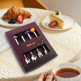 Maxbell Halloween Spoon and Fork Set Reusable Decor DIY Gift for Dessert Jam Holiday Silver with 4pcs