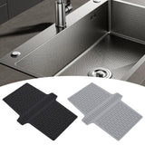 Maxbell Kitchen Sink Saddle Protector Silicone Flexible Glassware Dishes Divider Mat Black