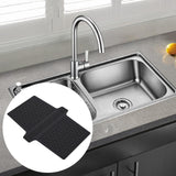 Maxbell Kitchen Sink Saddle Protector Silicone Flexible Glassware Dishes Divider Mat Black