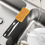 Maxbell Kitchen Sink Saddle Protector Silicone Flexible Glassware Dishes Divider Mat Black