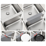 Maxbell Kitchen Sink Saddle Protector Silicone Flexible Glassware Dishes Divider Mat Gray